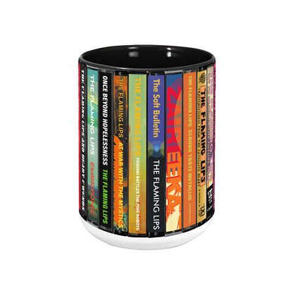 The Flaming Lips Albums Cassette Collection Retro Accent Edge-to-Edge Printed Mug