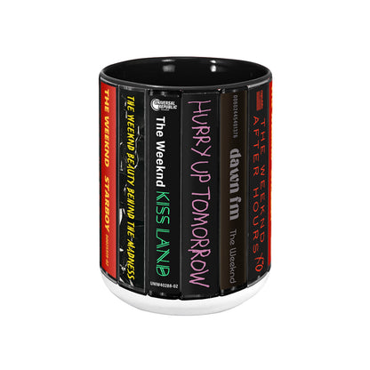 The Weeknd Albums Cassette Collection Retro Accent Edge-to-Edge Printed Mug