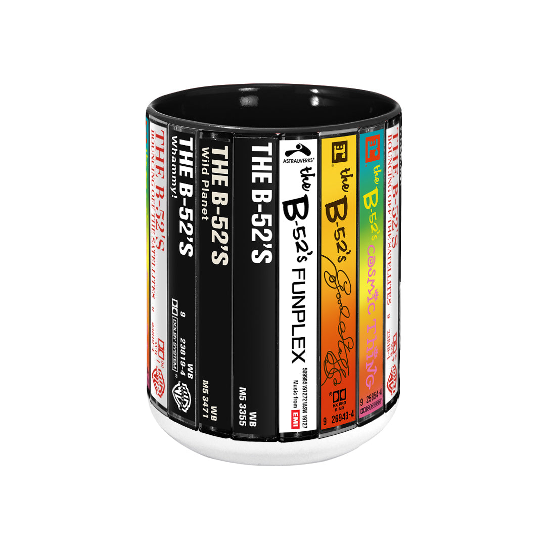 The B-52's Albums Cassette Collection Retro Accent Edge-to-Edge Printed Mug