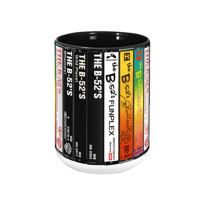 The B-52's Albums Cassette Collection Retro Accent Edge-to-Edge Printed Mug