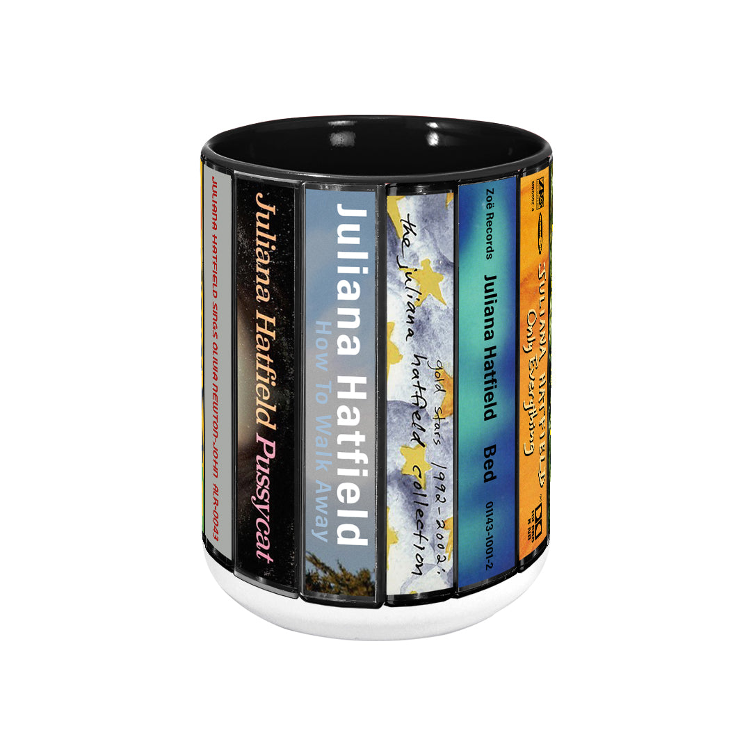 Juliana Hatfield Albums Cassette Collection Retro Accent Edge-to-Edge Printed Mug