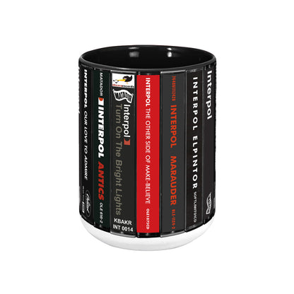 Interpol Albums Cassette Collection Retro Accent Edge-to-Edge Printed Mug