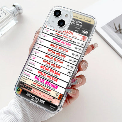 Willie Nelson Albums Cassette Collection Retro Phone Case