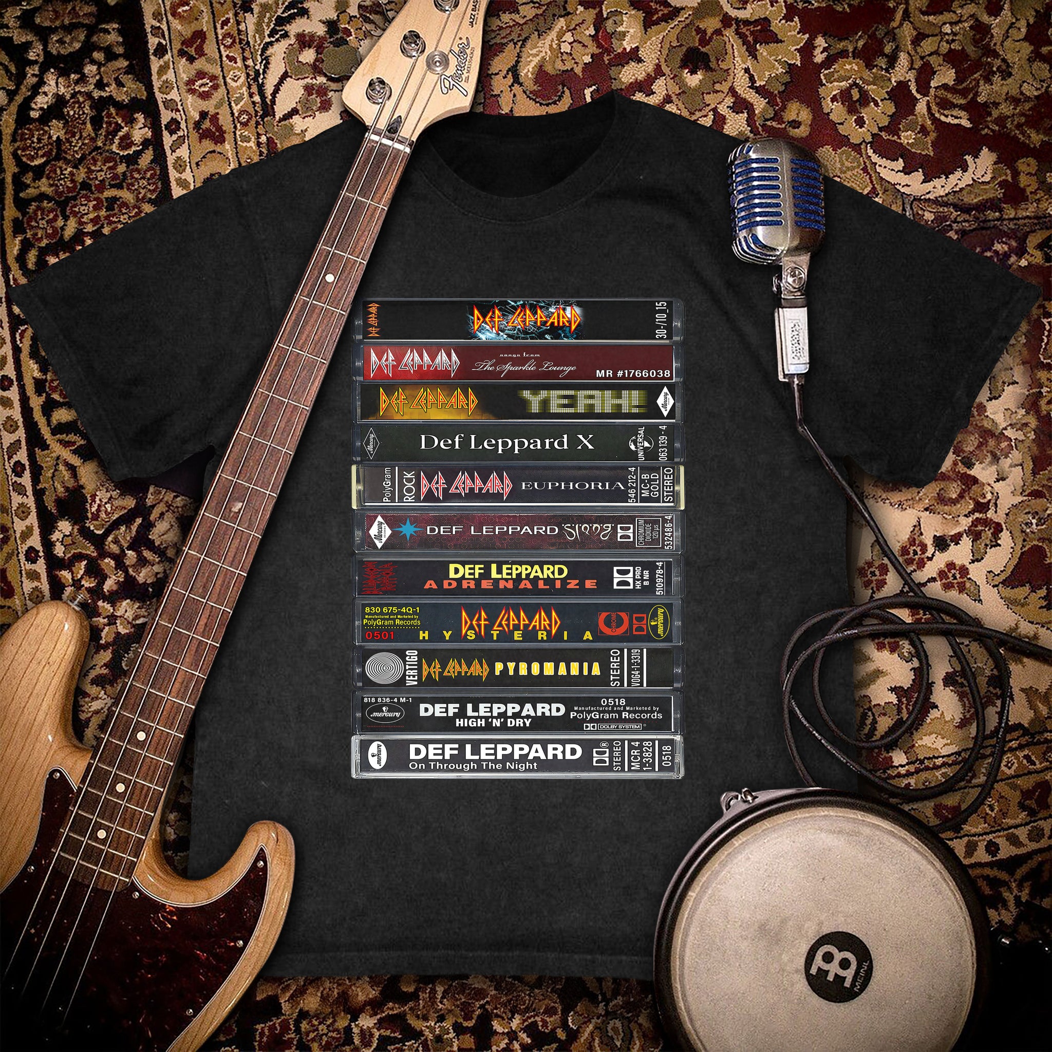 Def Leppard Albums Cassette Retro Collection Premium Unisex T-Shirt