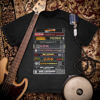 Def Leppard Albums Cassette Retro Collection Premium Unisex T-Shirt