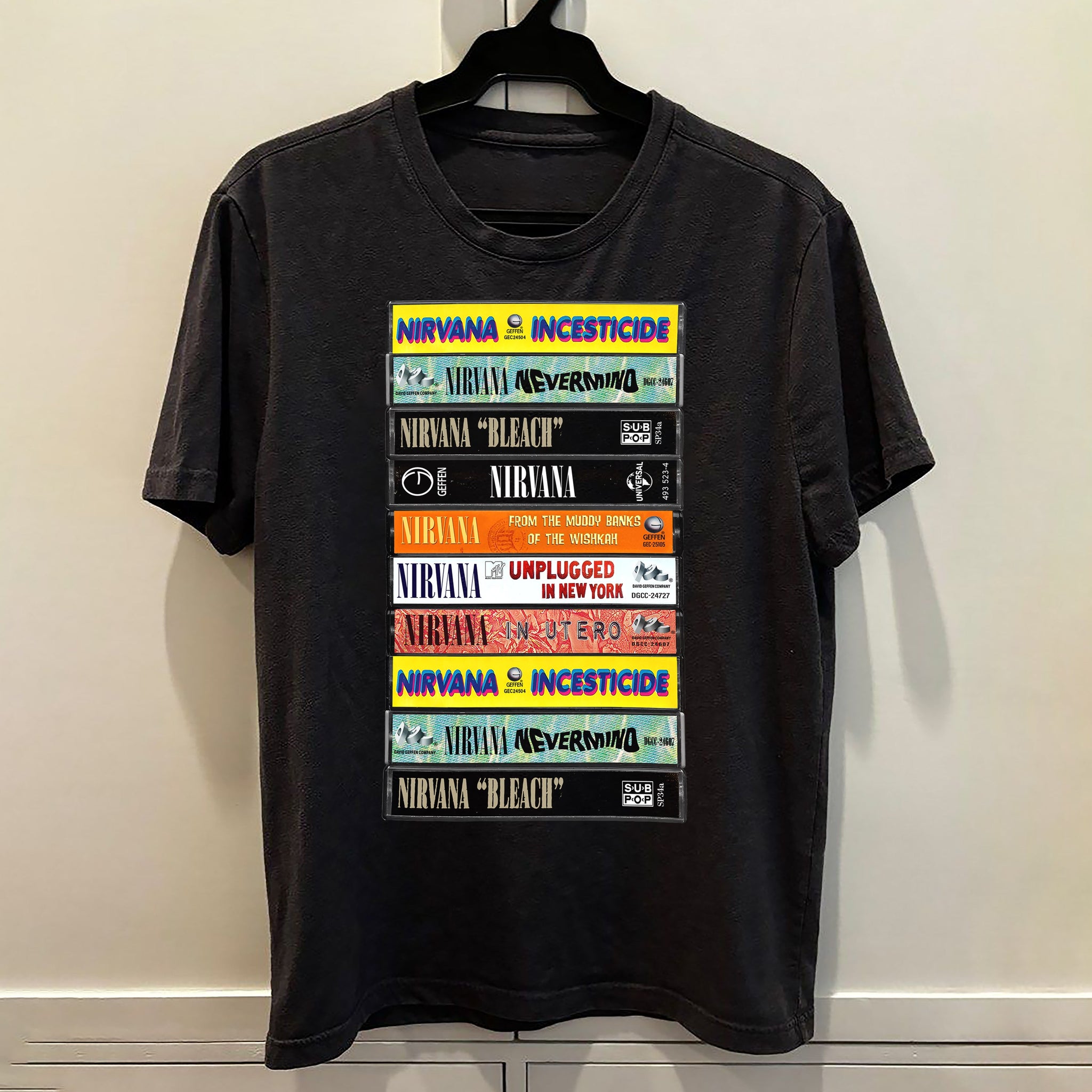 Nirvana Albums Cassette Retro Collection Premium Unisex T-Shirt