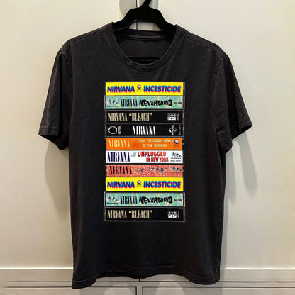 Nirvana Albums Cassette Retro Collection Premium Unisex T-Shirt
