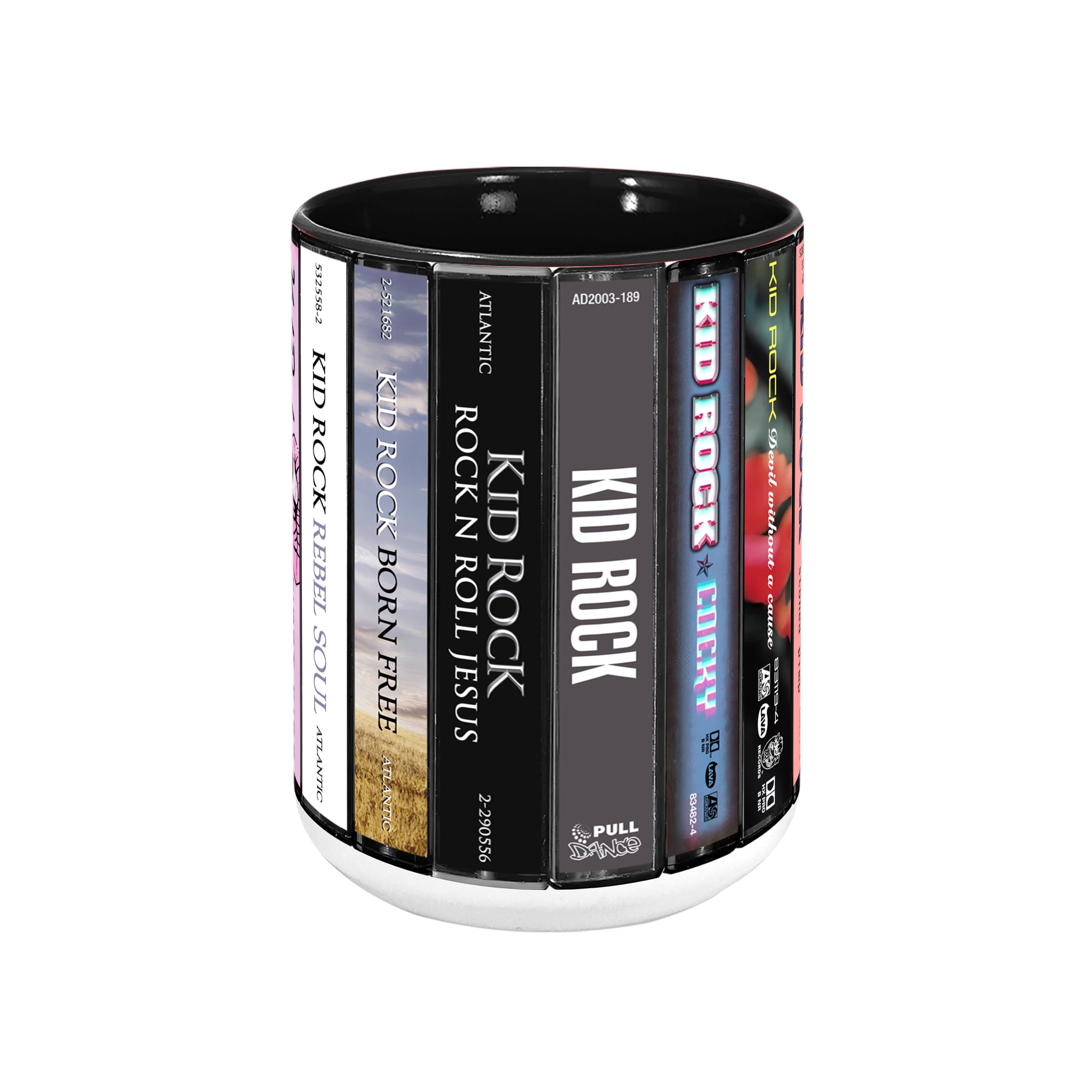 Kid Rock Albums Cassette Collection Retro Accent Edge-to-Edge Printed Mug