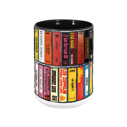 Led Zeppelin Albums Cassette Retro Collection Accent Mug - Extended Version