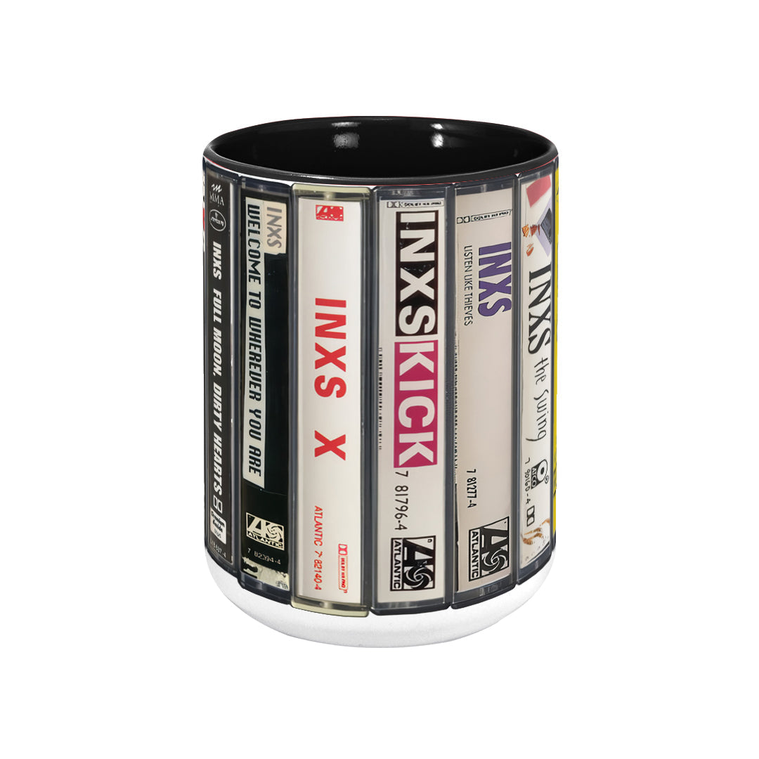 INXS Albums Cassette Retro Collection Accent Mug