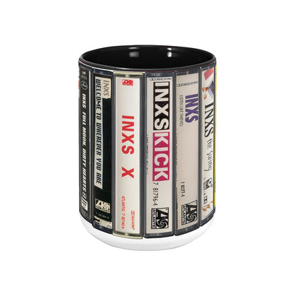 INXS Albums Cassette Retro Collection Accent Mug