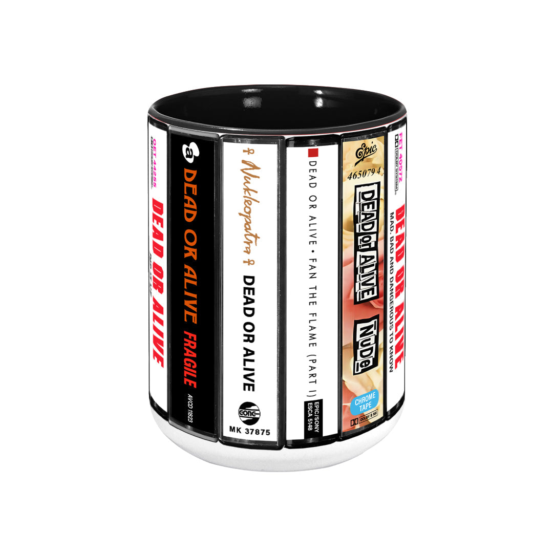 Dead or Alive  Albums Cassette Collection Retro Accent Edge-to-Edge Printed Mug