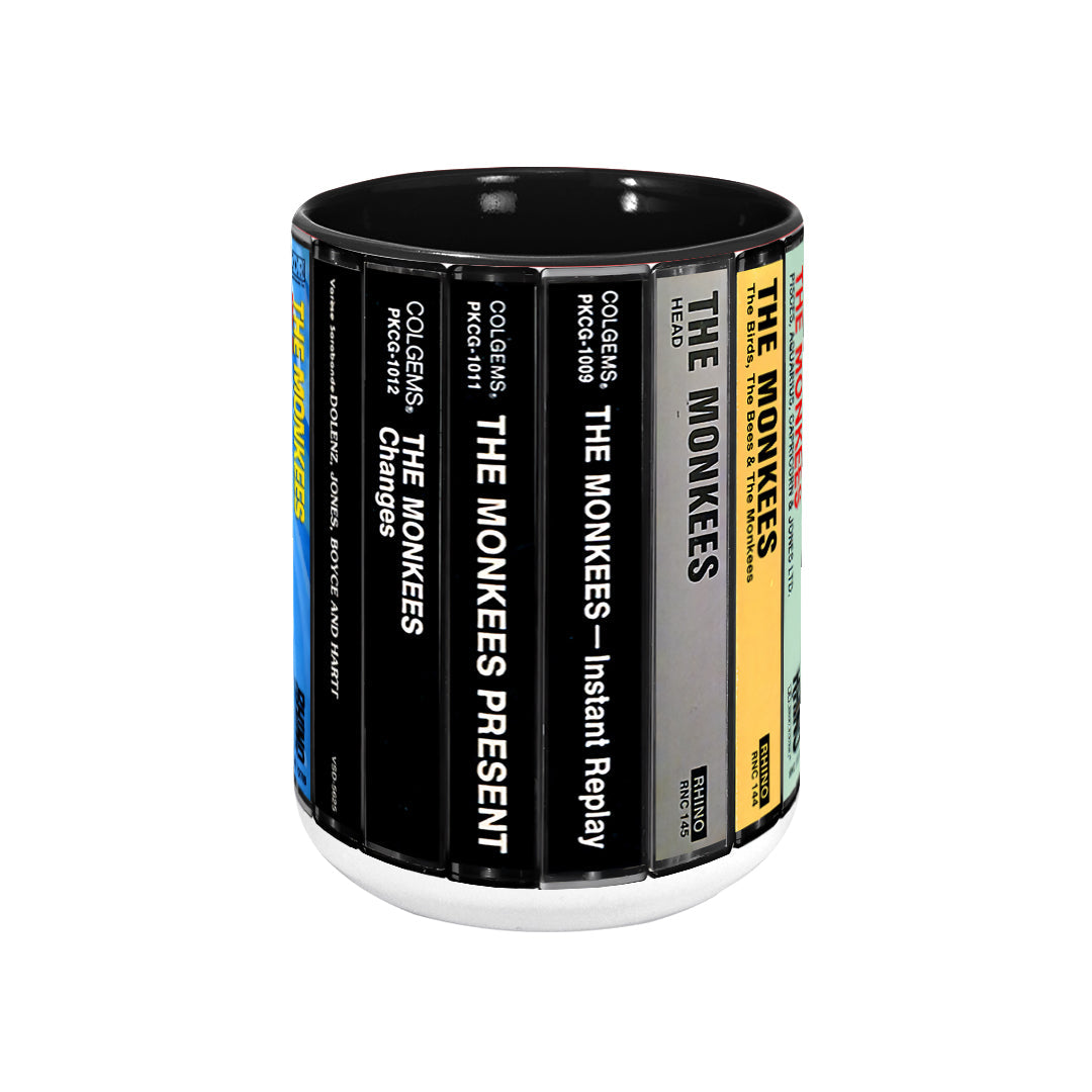 The Monkees Albums Cassette Collection Retro Accent Edge-to-Edge Printed Mug