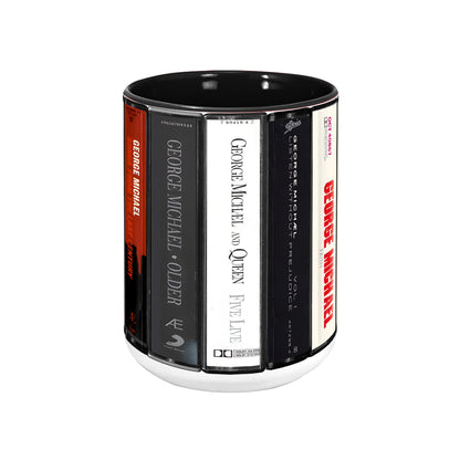 George Michael Albums Cassette Retro Accent Mug