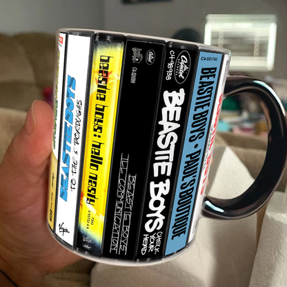 Beastie Boys Albums Cassette Collection Retro Accent Edge-to-Edge Printed Mug