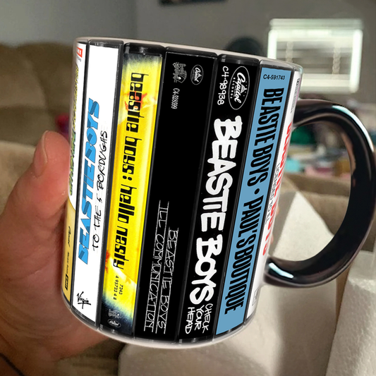 Beastie Boys Albums Cassette Collection Retro Accent Edge-to-Edge Printed Mug