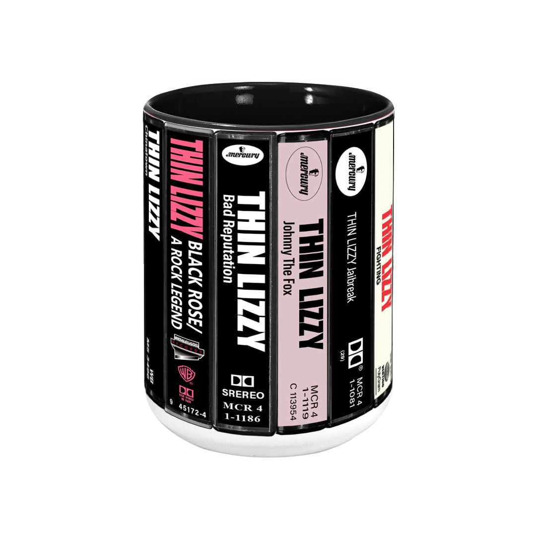 Thin Lizzy Albums Cassette Collection Retro Accent Mug