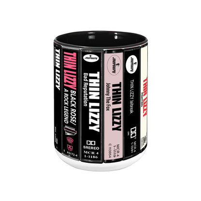 Thin Lizzy Albums Cassette Collection Retro Accent Mug