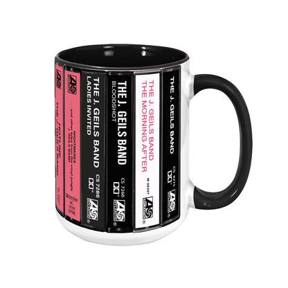 The J. Geils Band Albums Cassette Collection Retro Accent Mug