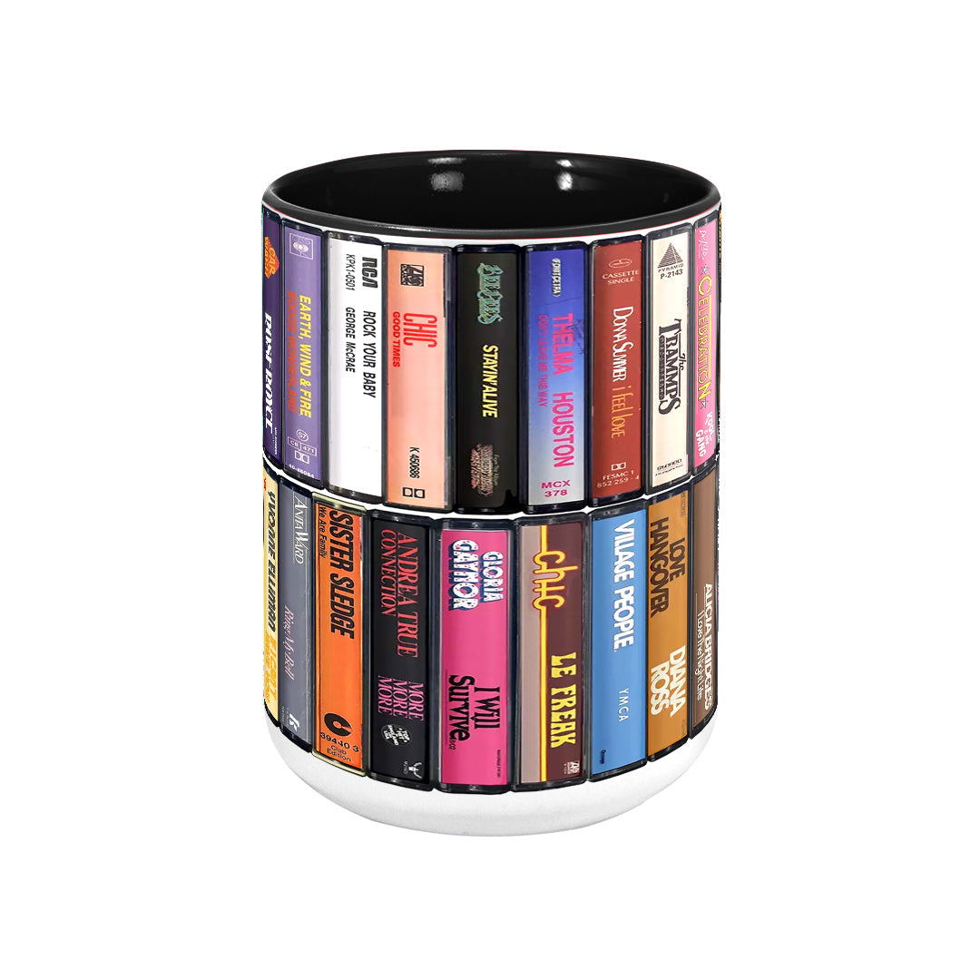 Disco Music Cassette Collection Accent Mug