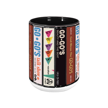 Go-Go's Albums Cassette Collection Retro Accent Edge-to-Edge Printed Mug