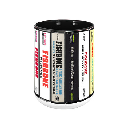 Fishbone Albums Cassette Collection Retro Accent Edge-to-Edge Printed Mug