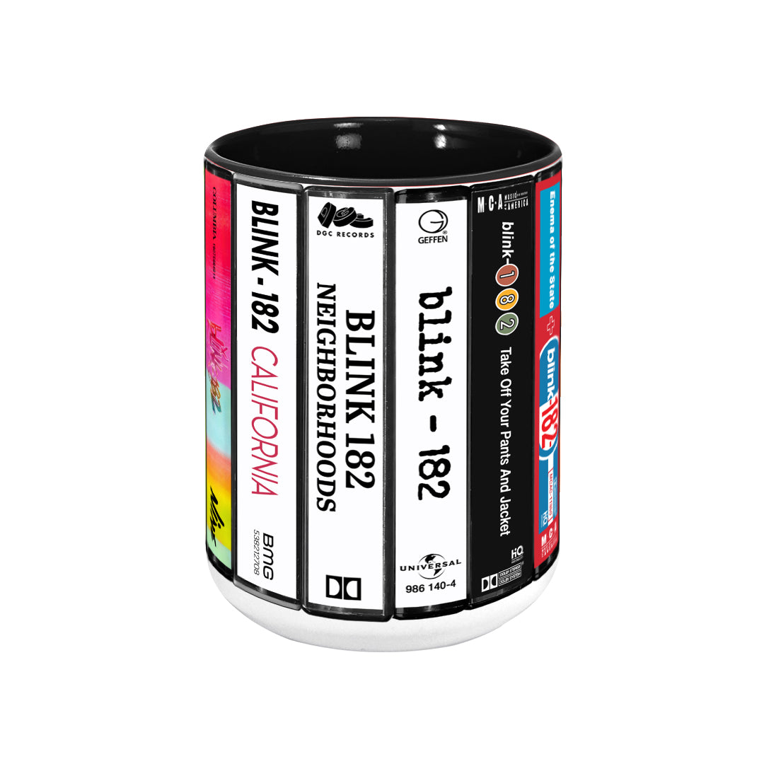 Blink-182 Albums Cassette Collection Retro Accent Edge-to-Edge Printed Mug