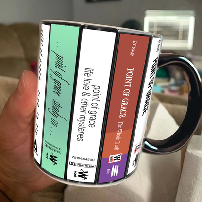 Point of Grace Albums Cassette Collection Retro Accent Edge-to-Edge Printed Mug
