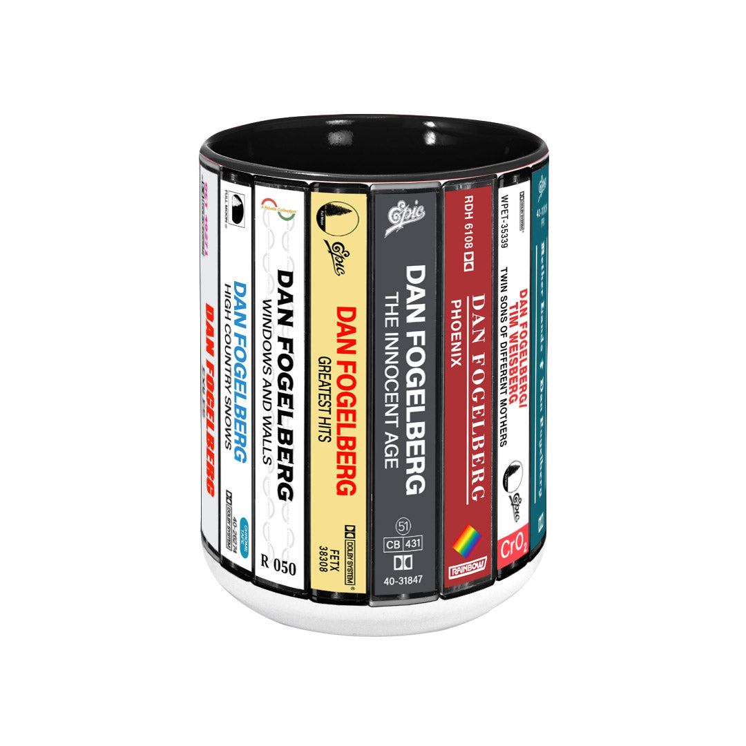 Dan Fogelberg Albums Cassette Collection Retro Accent Edge-to-Edge Printed Mug