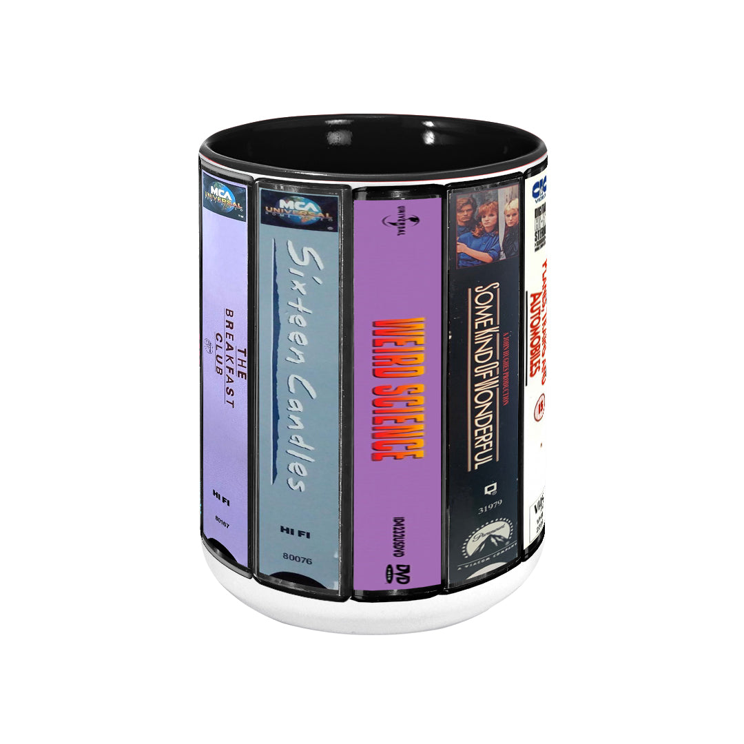 80's VHS Tapes Movies Accent Edge-to-Edge Printed Mug