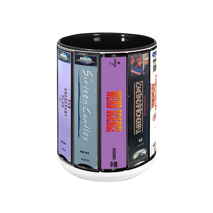 80's VHS Tapes Movies Accent Edge-to-Edge Printed Mug