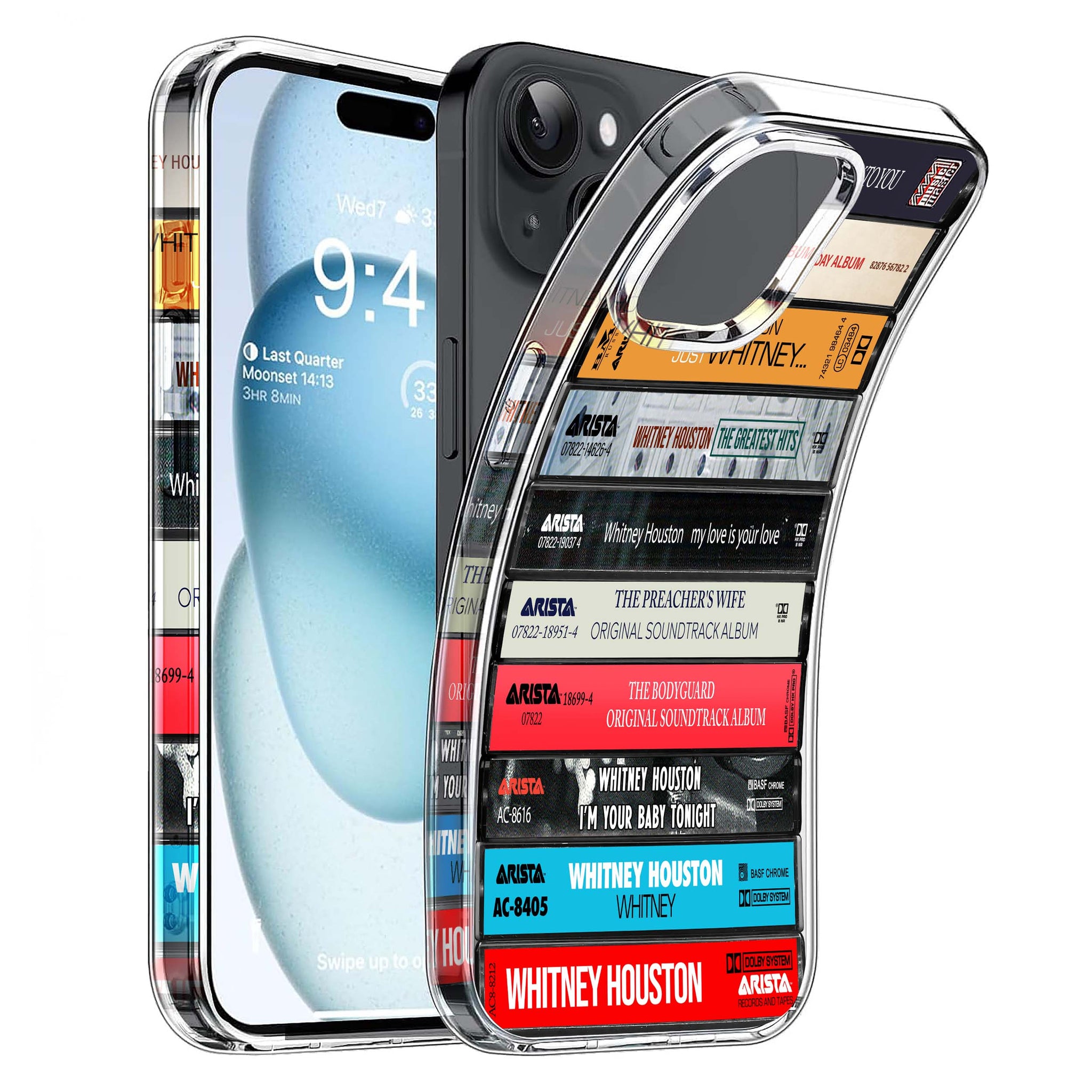 Whitney Houston Albums Cassette Collection Retro Phone Case