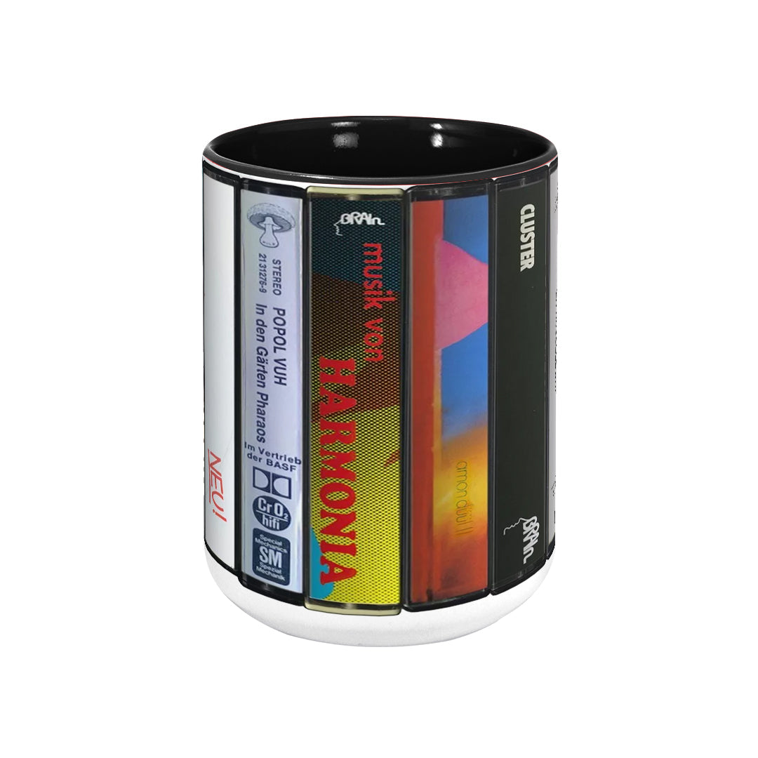 Krautrock Albums Cassette Retro Collection Accent Mug