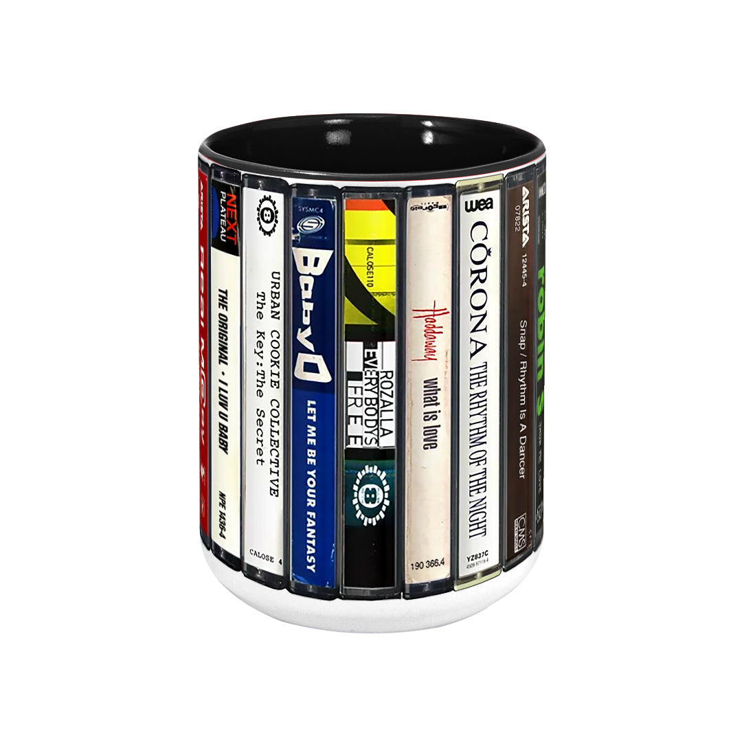 Classic Dance Music Cassette Collection Accent Mug