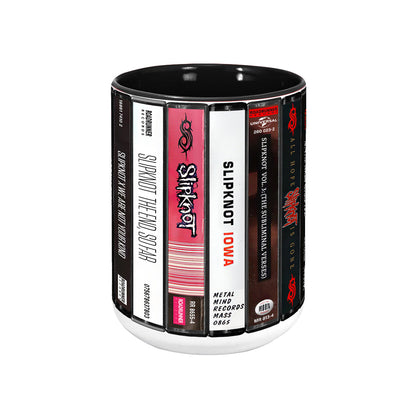 Slipknot Albums Cassette Collection Retro Accent Edge-to-Edge Printed Mug