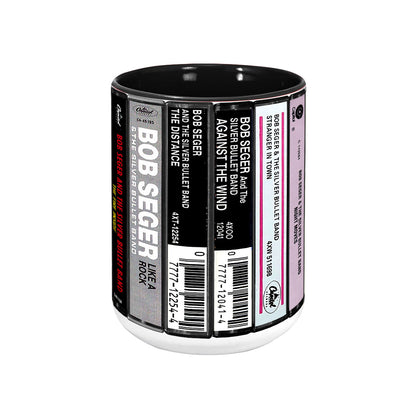 Bob Seger Albums Cassette Collection Retro Accent Mug