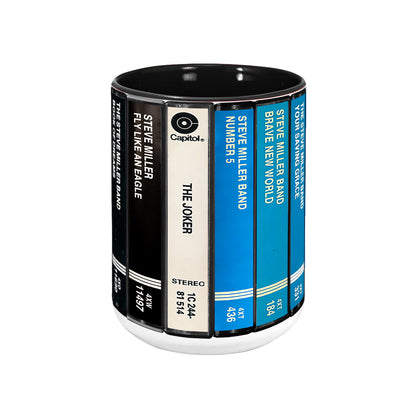 Steve Miller Band Albums Cassette Collection Retro Accent Edge-to-Edge Printed Mug