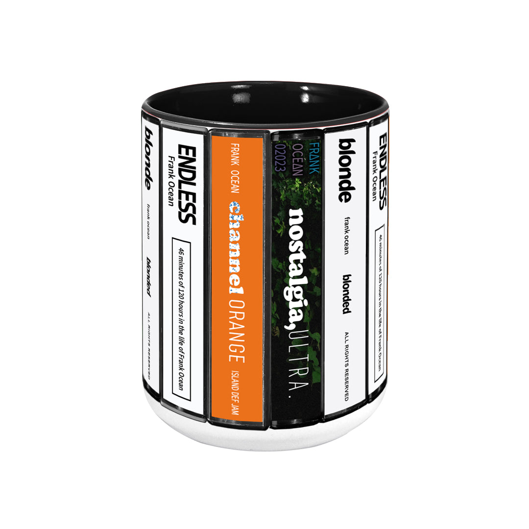 Frank Ocean Albums Cassette Collection Retro Accent Mug