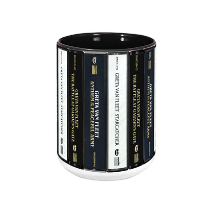 Greta Van Fleet Albums Cassette Collection Retro Accent Edge-to-Edge Printed Mug