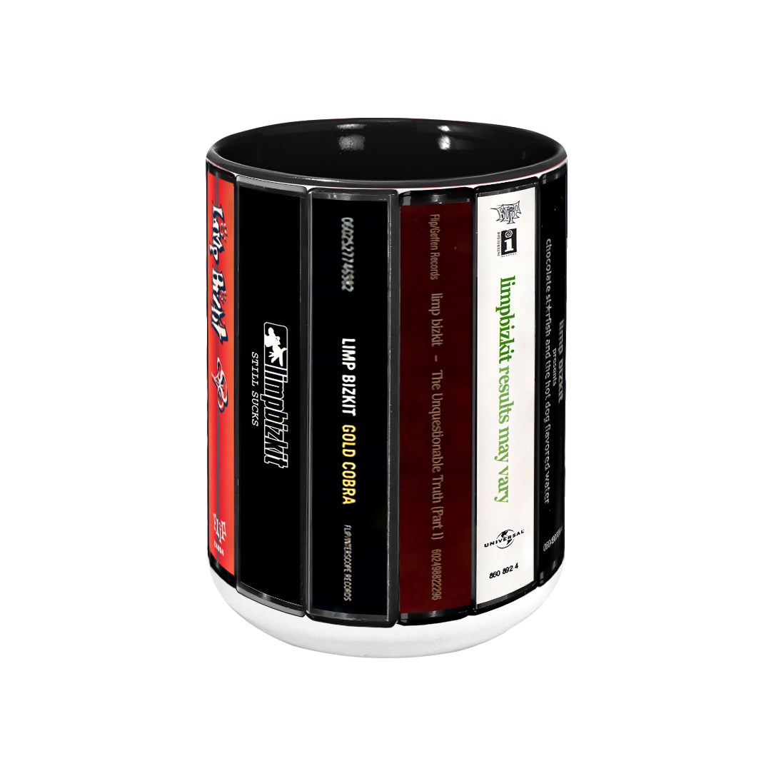 Limp Bizkit Albums Cassette Collection Retro Accent Edge-to-Edge Printed Mug