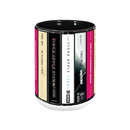 Fiona Apple Albums Cassette Collection Retro Accent Edge-to-Edge Printed Mug
