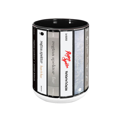 Regina Spektor Albums Cassette Collection Retro Accent Edge-to-Edge Printed Mug