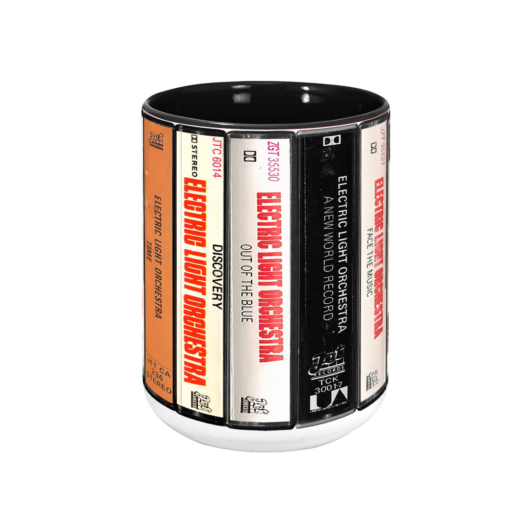 Electric Light Orchestra Albums Cassette Retro Chronological Collection Accent Mug