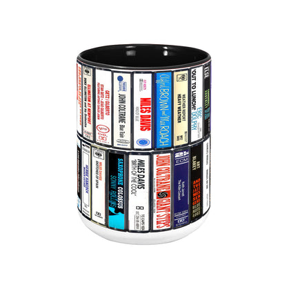 Jazz Albums Cassette Retro Collection Accent Mug