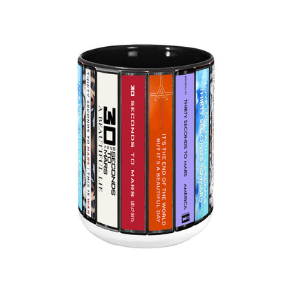 30 Seconds to Mars Albums Cassette Collection Retro Accent Mug