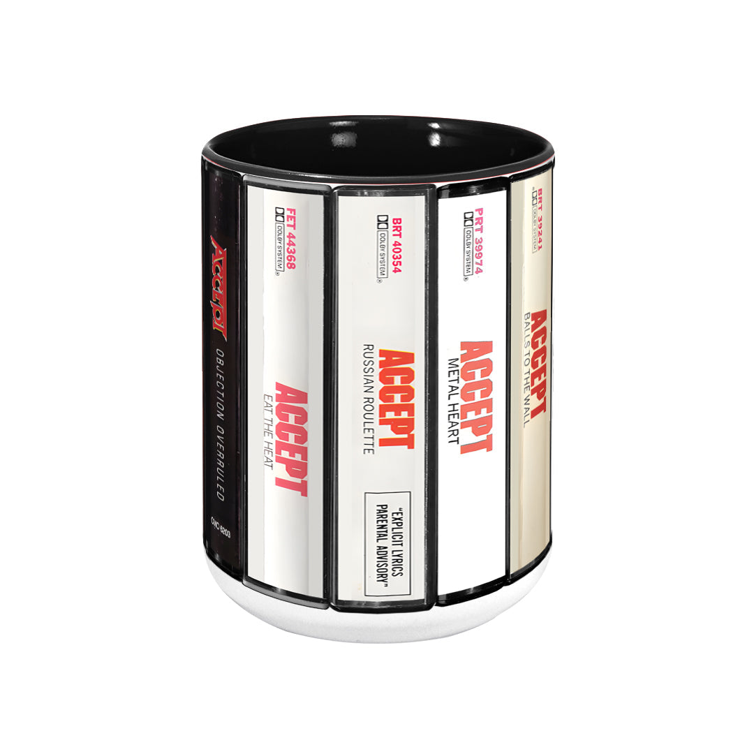 Accept Albums Cassette Collection Retro Accent Mug