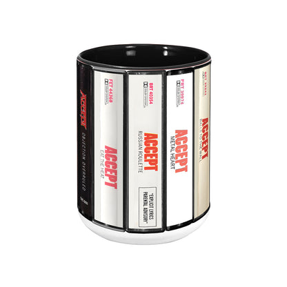 Accept Albums Cassette Collection Retro Accent Mug