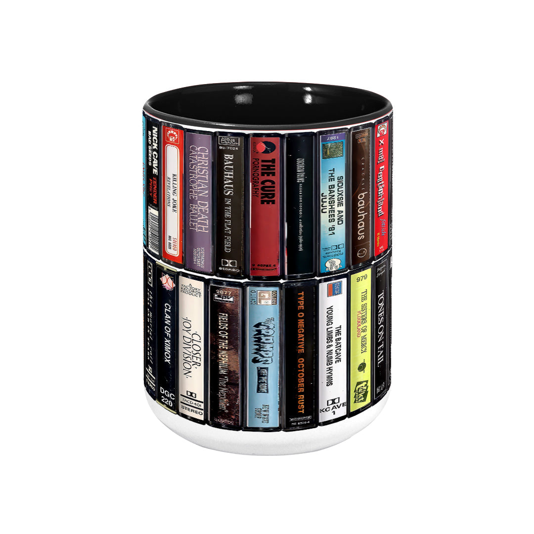 Goth Albums Cassette Retro Collection Accent Mug