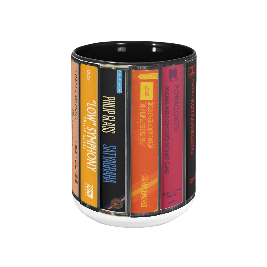 Philip Glass Albums Cassette Retro Collection Accent Mug