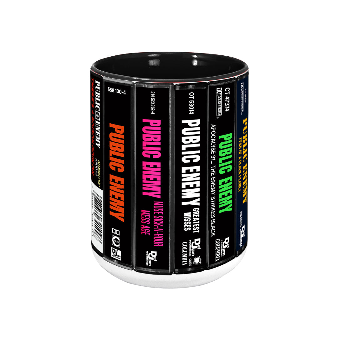Public Enemy Albums Cassette Collection Retro Accent Mug
